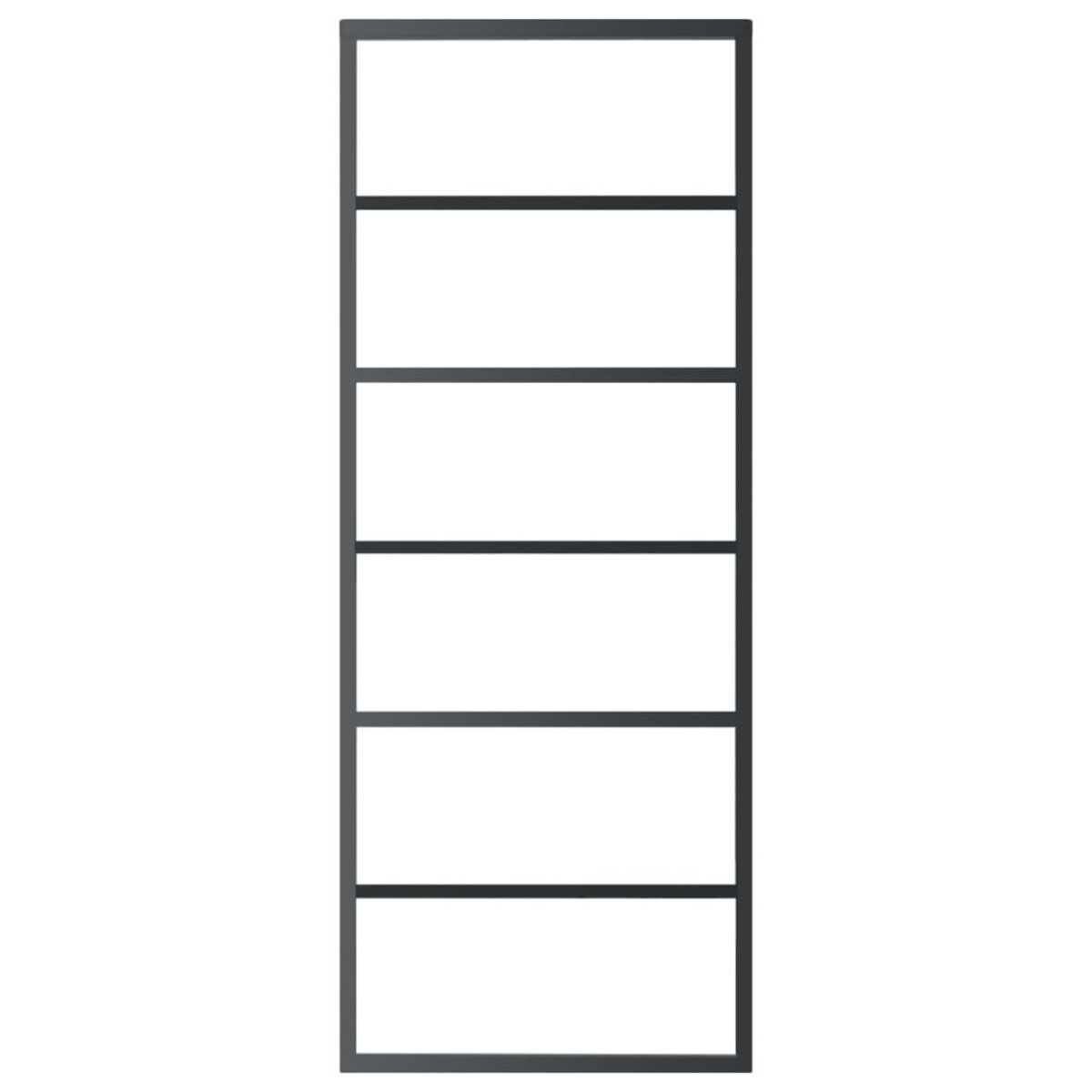 VIDAXL Porte coulissante et quincaillerie Verre ESG/Aluminium 76x205cm