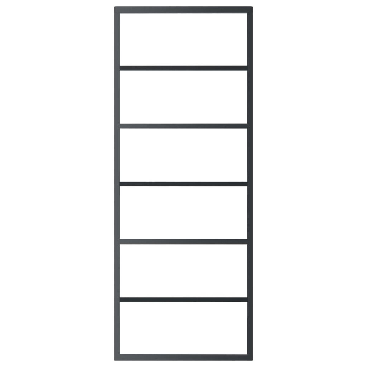 VIDAXL Porte coulissante et quincaillerie Verre ESG/Aluminium 76x205cm