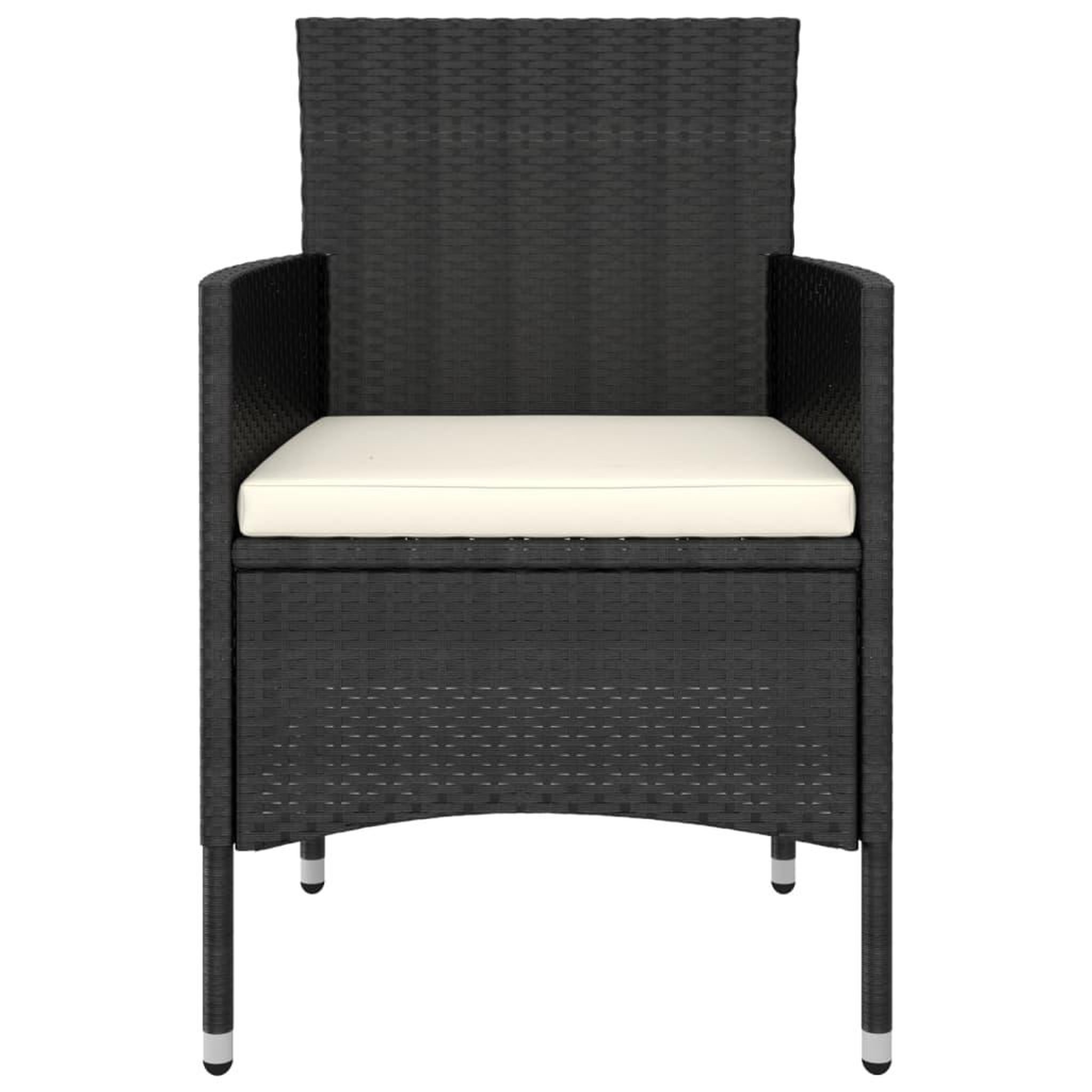 Voir la diapositive 4 : VIDAXL Salon de jardin 5 pcs Resine tressee Noir