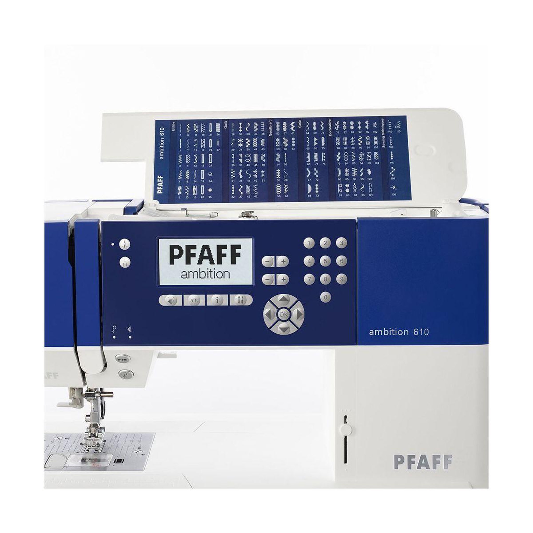 Voir la diapositive 2 : Pfaff Machine à coudre Ambition 610