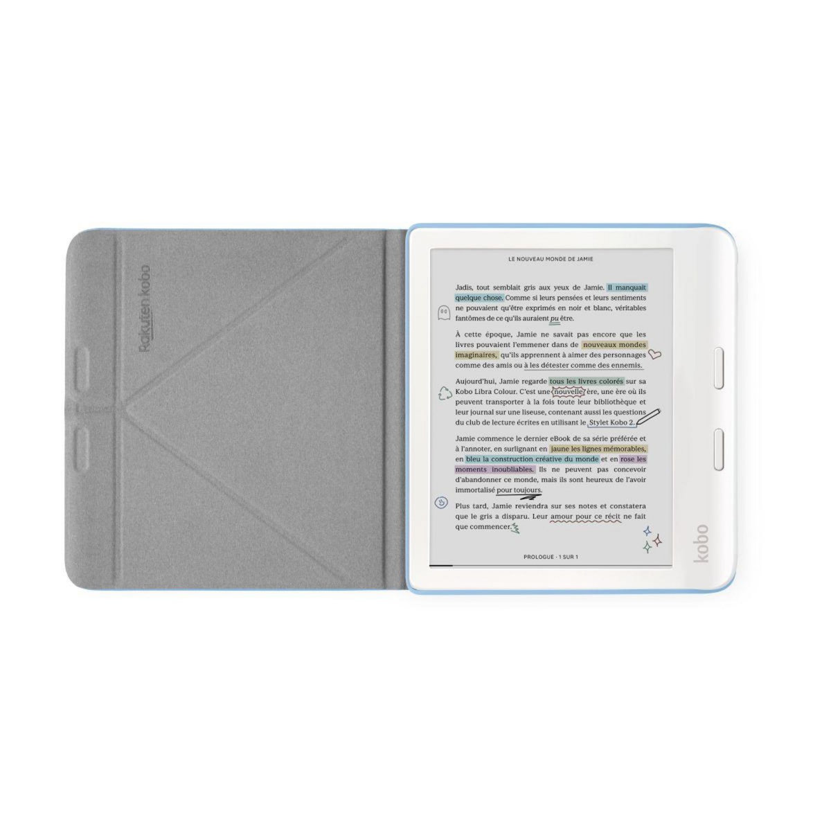 kobo Pochette Libra Colour Sleepcover Bleu