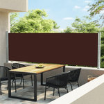 VIDAXL Auvent lateral retractable de patio 140x600 cm Marron