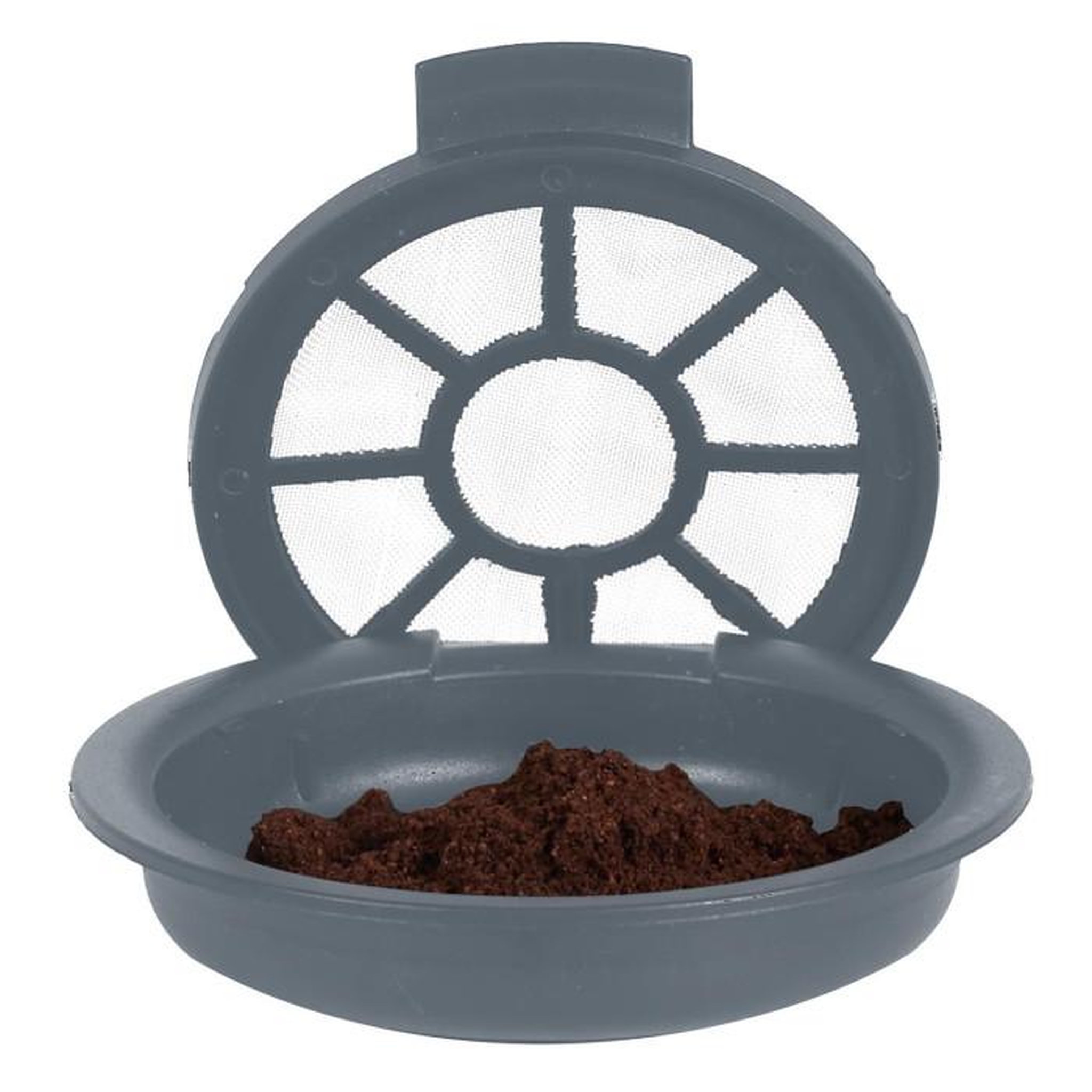 Voir la diapositive 4 : Paris Prix Lot de 2 Capsules à Café  Réutilisables  6cm Gris