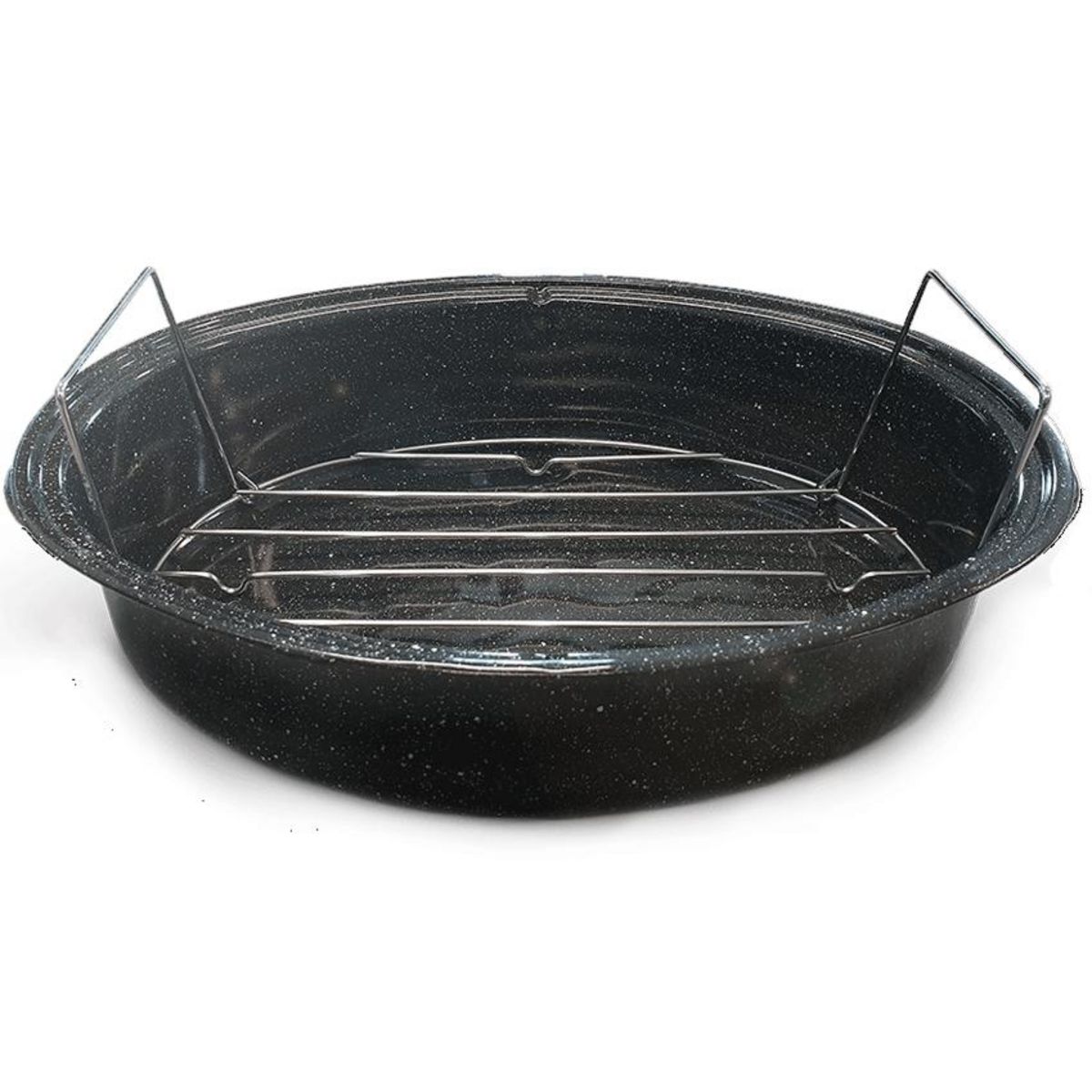 Warmcook Cocotte ovale en acier carbon 46x31cm + grille - 0509+2005