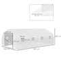 Voir la diapositive 3 : OUTSUNNY Serre tunnel de jardin dim. 5,93L x 3l x 2H m porte + 8 fenêtres enroulables acier galvanisé bâche PE haute densité blanc