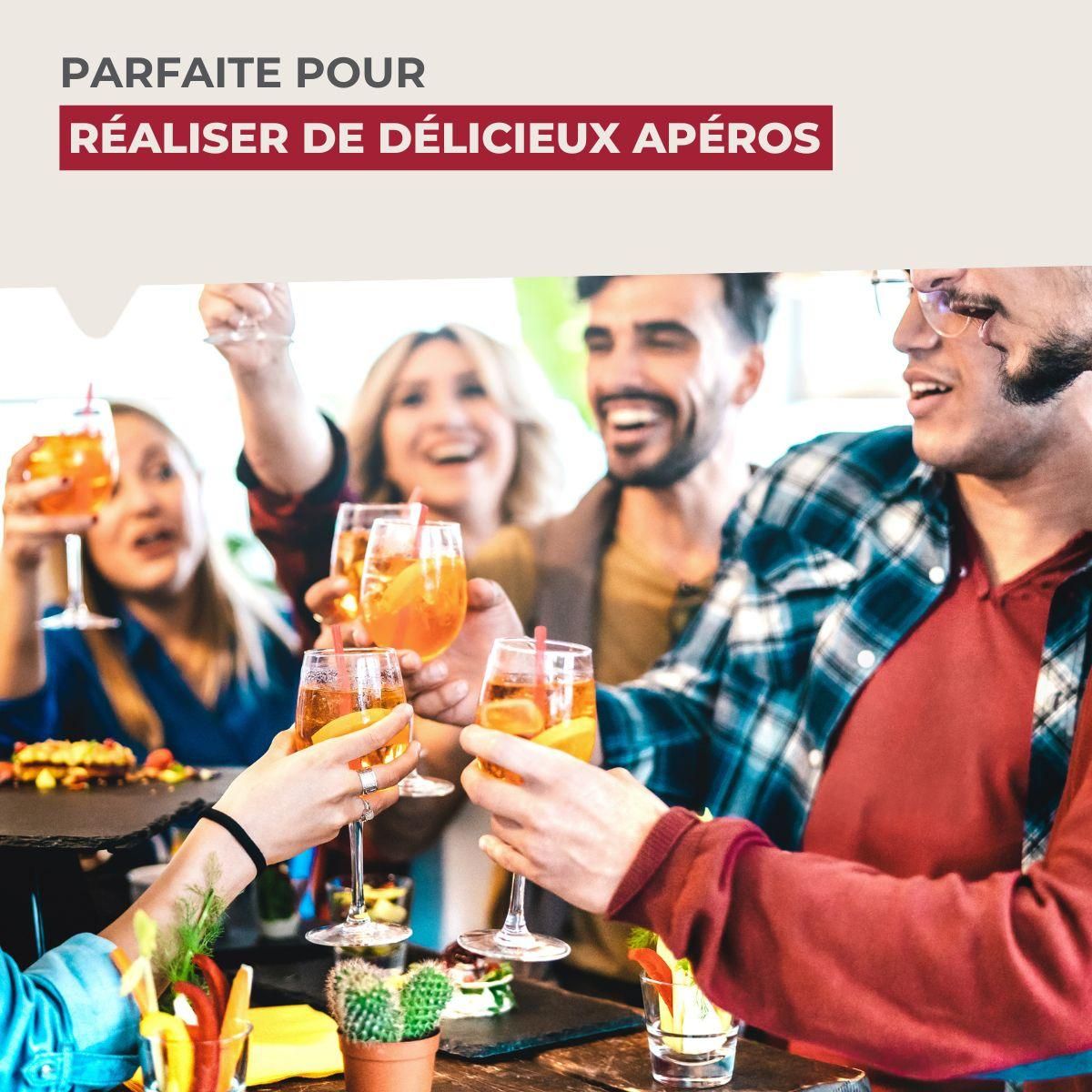 Fackelmann Lot de 4 planches à pizza et tarte flambée en bois 30 cm Fackelmann Pizzas Lovers