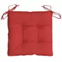 VIDAXL Coussins de chaise 2 pcs rouge 40x40x7 cm tissu oxford