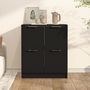 Voir la diapositive 1 : VIDAXL Buffet noir 60x30x70 cm bois d'ingenierie