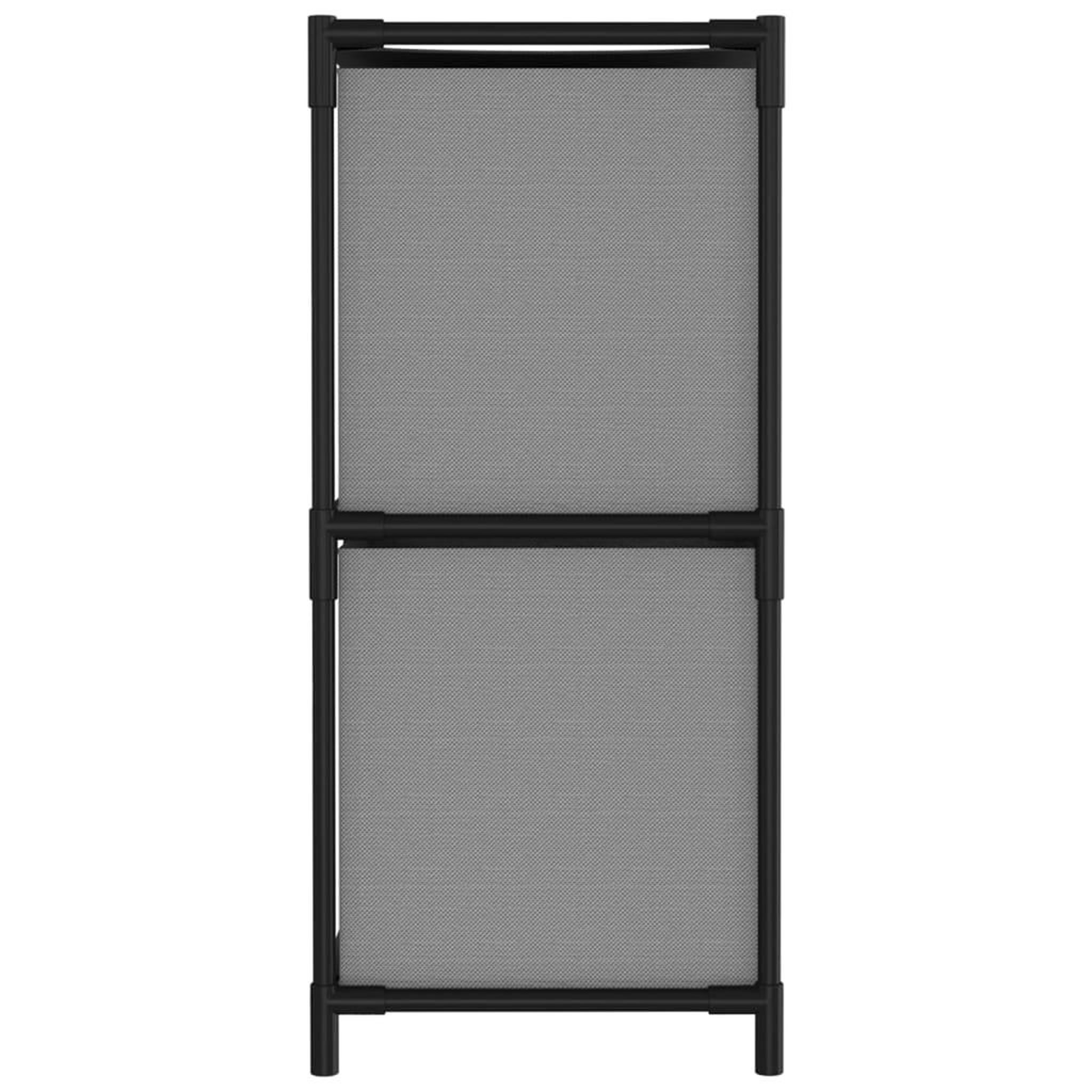 Voir la diapositive 4 : VIDAXL Armoire de rangement 4 paniers en tissu Gris 63x30x71 cm Acier