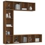 Voir la diapositive 3 : VIDAXL Ensemble bibliotheque/meuble TV 3 pcs Chene marron 180x30x180cm