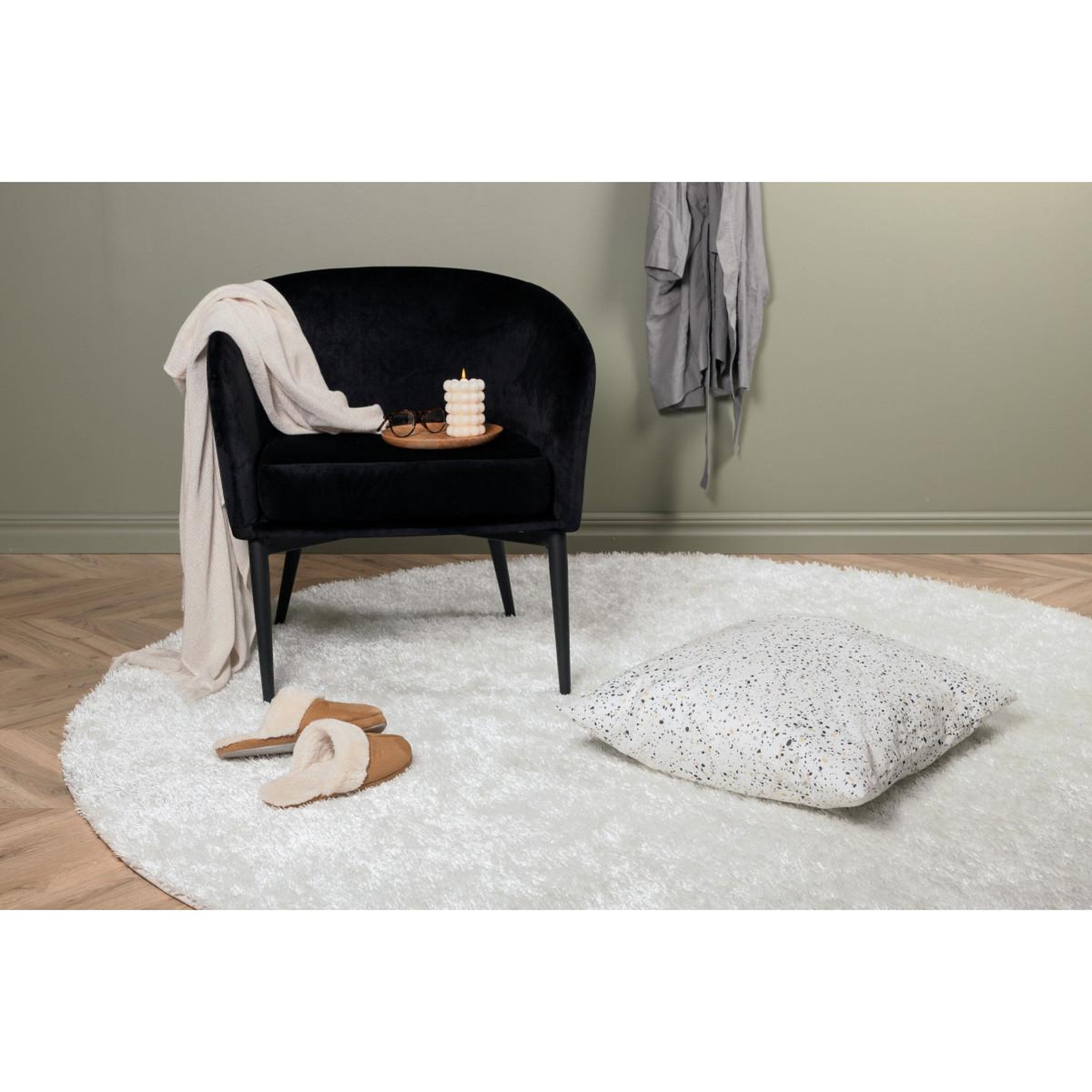Voir la diapositive 5 : Paris Prix Tapis rond  mattis  200cm  blanc
