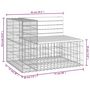 Voir la diapositive 6 : VIDAXL Banc de jardin design gabion 92x71x65,5cm bois de pin impregne