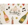 Autocollants - Happy Birthday - fête - Paillettes et dorures