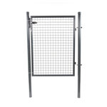 CENTRALE BRICO Portillon grillagé GRIS - H. 2,00 x L. 1,00 m + serrure
