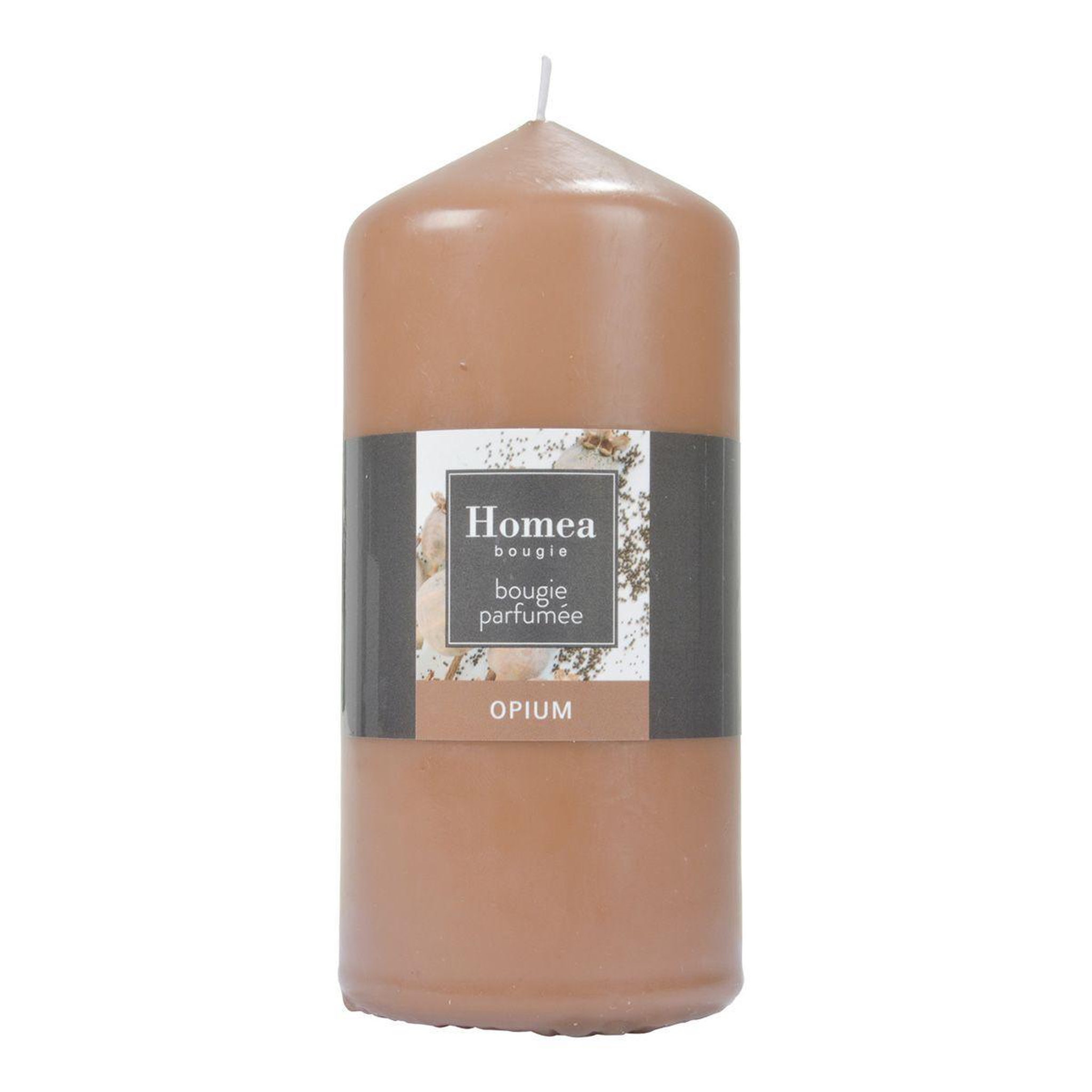 Voir la diapositive 1 : HOMEA Bougie Pilier  Essentiel II  15cm Opium