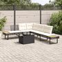 Voir la diapositive 2 : VIDAXL Salon de jardin avec coussins 2pcs noir resine tressee et verre
