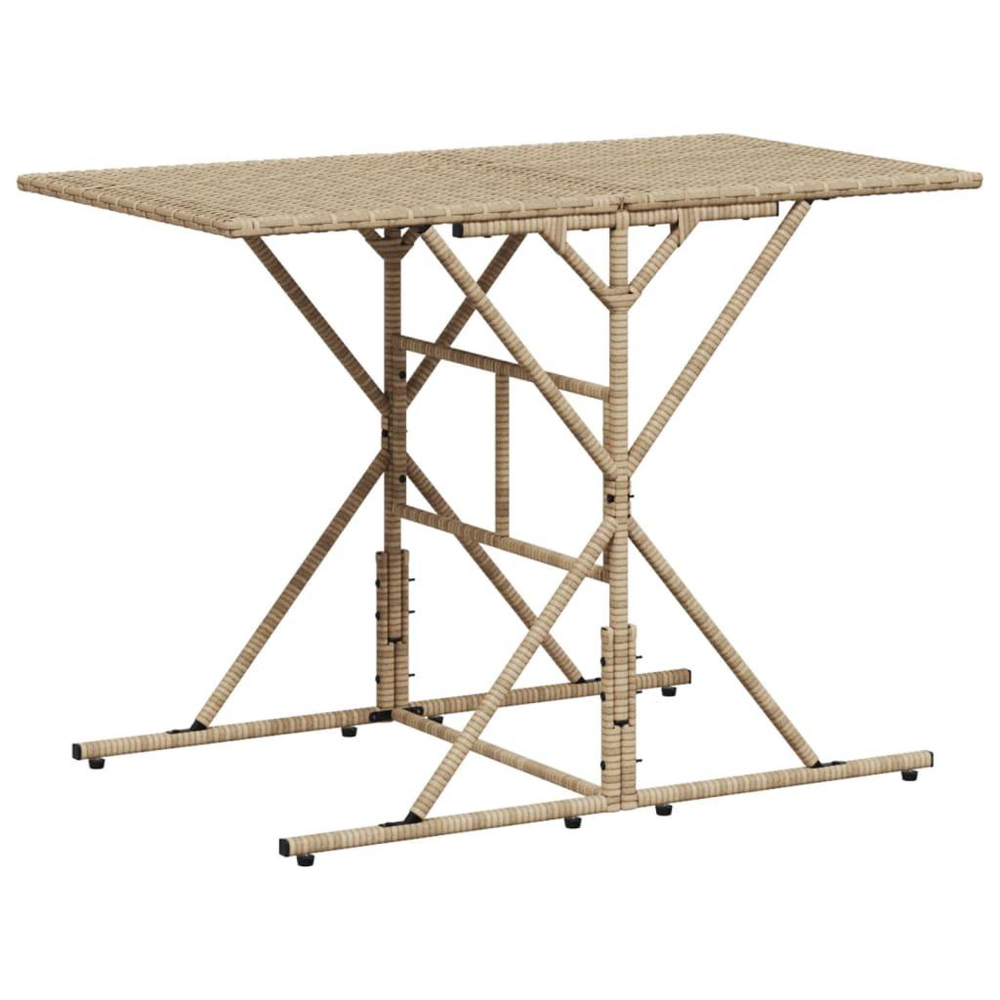Voir la diapositive 3 : VIDAXL Ensemble a manger de jardin et coussins 7 pcs beige poly rotin