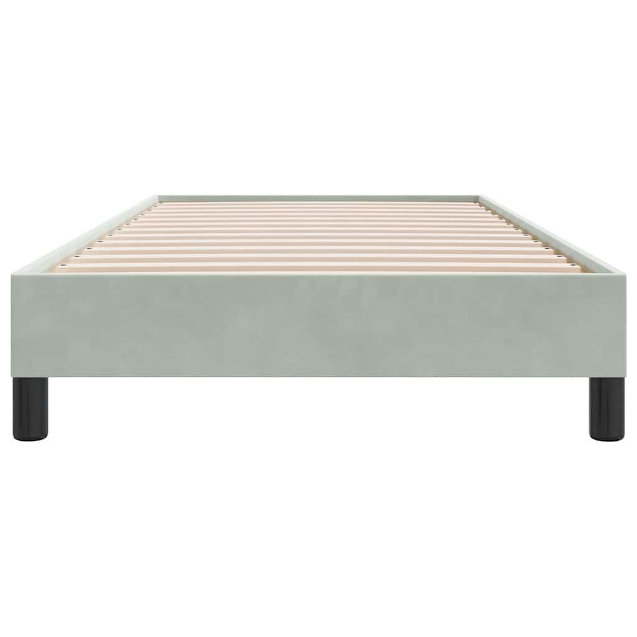 Voir la diapositive 5 : VIDAXL Cadre de lit sans matelas gris clair 80x210 cm velours