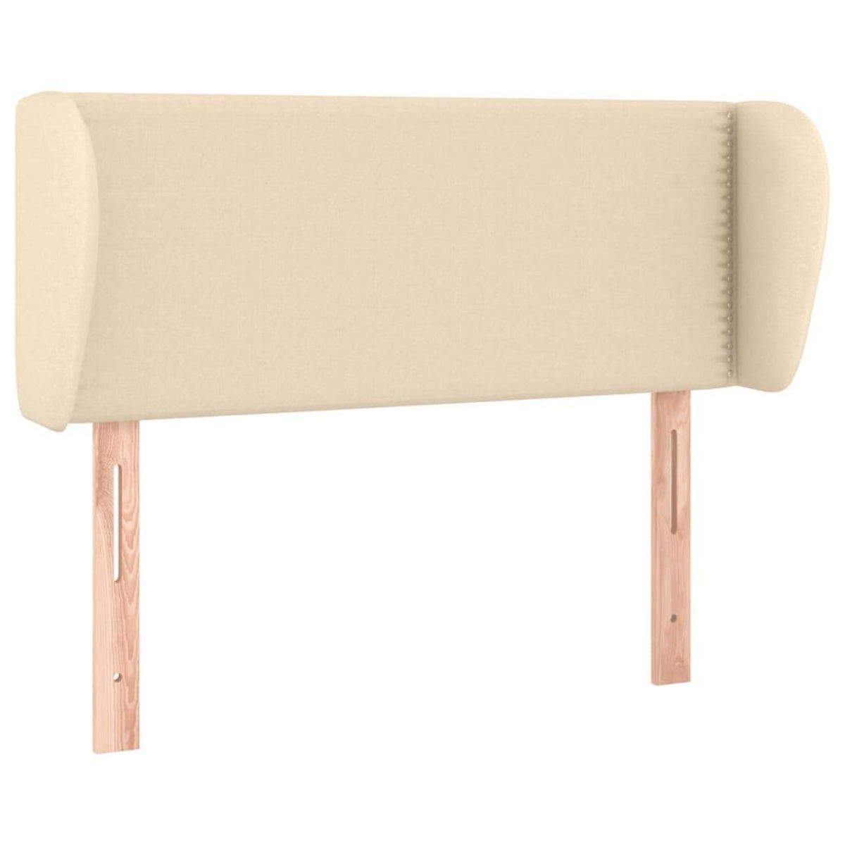 VIDAXL Tete de lit avec oreilles Creme 93x23x78/88 cm Tissu
