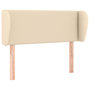 Voir la diapositive 2 : VIDAXL Tete de lit avec oreilles Creme 93x23x78/88 cm Tissu