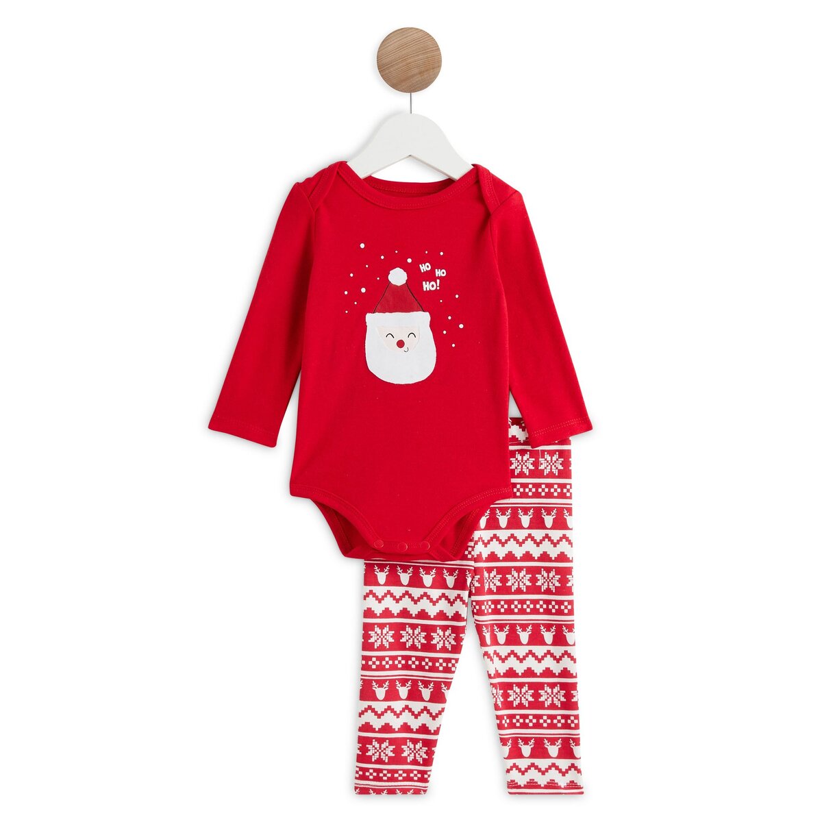 Pyjama Noël + bonnet In Extenso 12 mois - pyjama velours Noel 12 mois