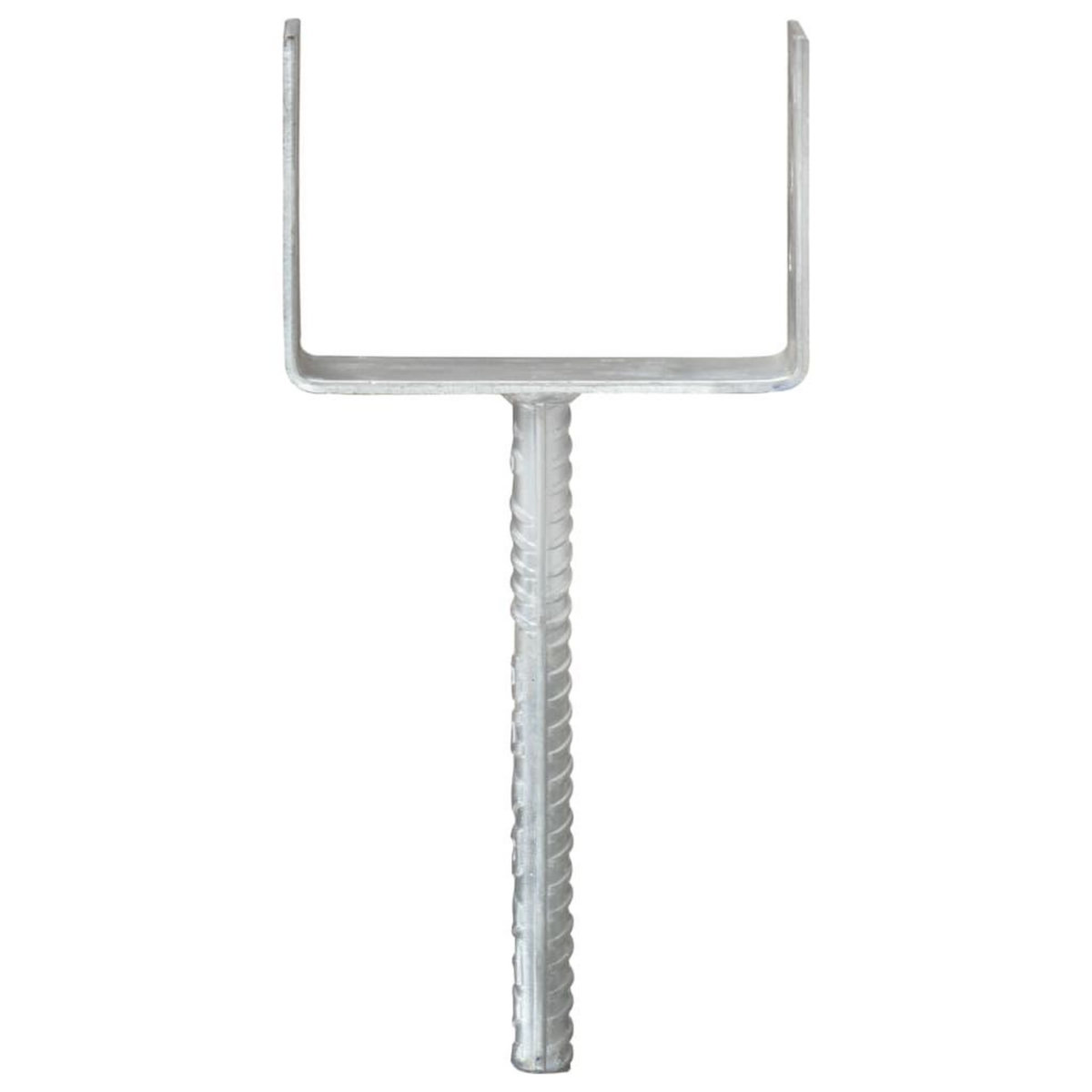 VIDAXL Piquets de cloture 6 pcs Argente 12x6x30 cm Acier galvanise