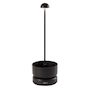 Voir la diapositive 1 : Lumisky Lampe de table sans fil LED BASKET BLACK – Design Franco Pagliarini – Dimmable – Aluminium noir – Blanc chaud – IP65 – H31 cm