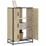 Voir la diapositive 1 : VIDAXL Buffet haut chene sonoma 68x35x106,5 cm bois ingenierie metal