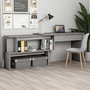 Voir la diapositive 1 : VIDAXL Bureau d'angle Gris beton 200x50x76 cm Bois d'ingenierie