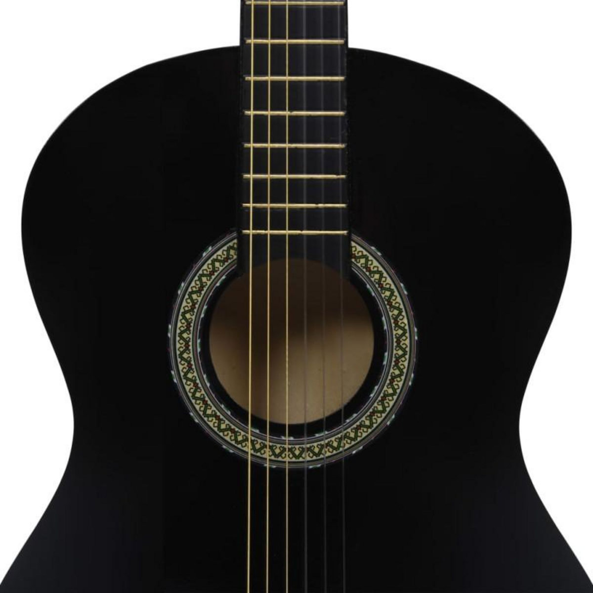 VIDAXL Guitare classique pour débutants Noir 4 4 39 Tilleul