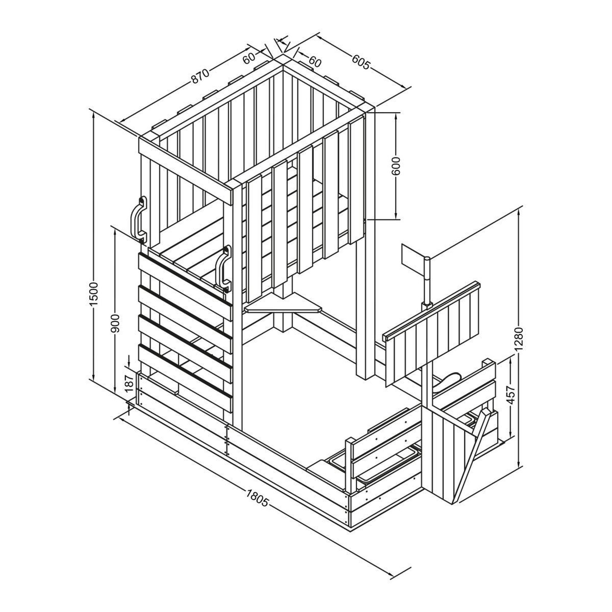 Voir la diapositive 5 : Axi House Tour Vicky avec bac à sable