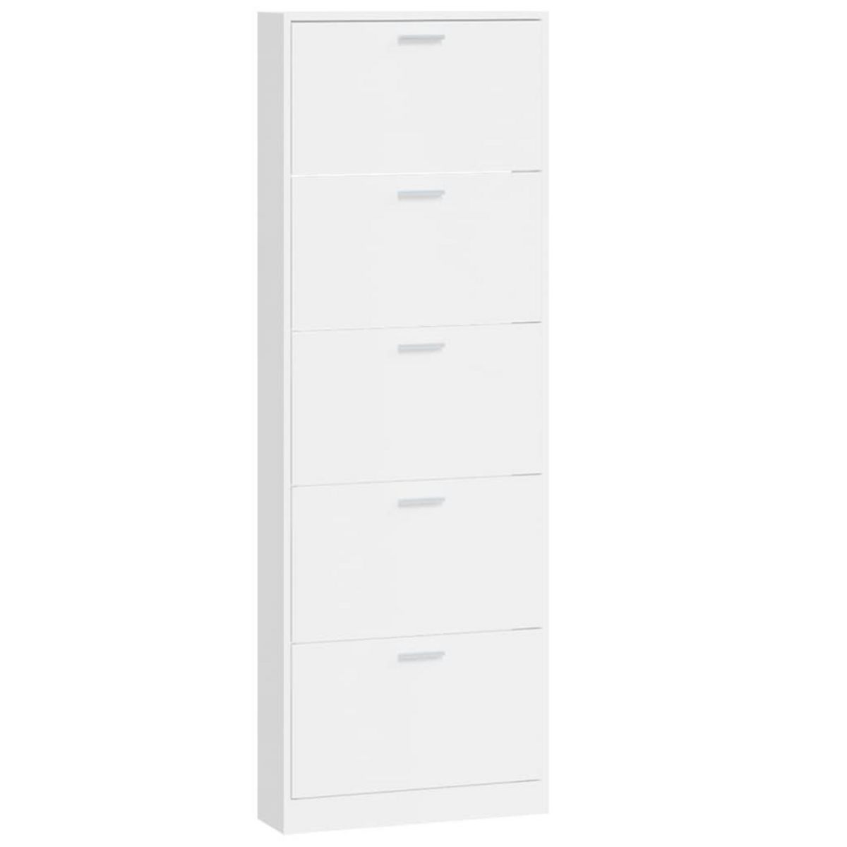 VIDAXL Armoire a chaussure Blanc brillant 59x17x169 cm Bois ingenierie
