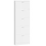Voir la diapositive 5 : VIDAXL Armoire a chaussure Blanc brillant 59x17x169 cm Bois ingenierie