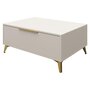 Voir la diapositive 2 : BEST MOBILIER Boccioni - table basse - beige - 1 tiroir - 104 cm