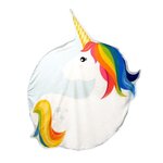 Paris Prix Serviette de Plage  Licorne  150cm Blanc