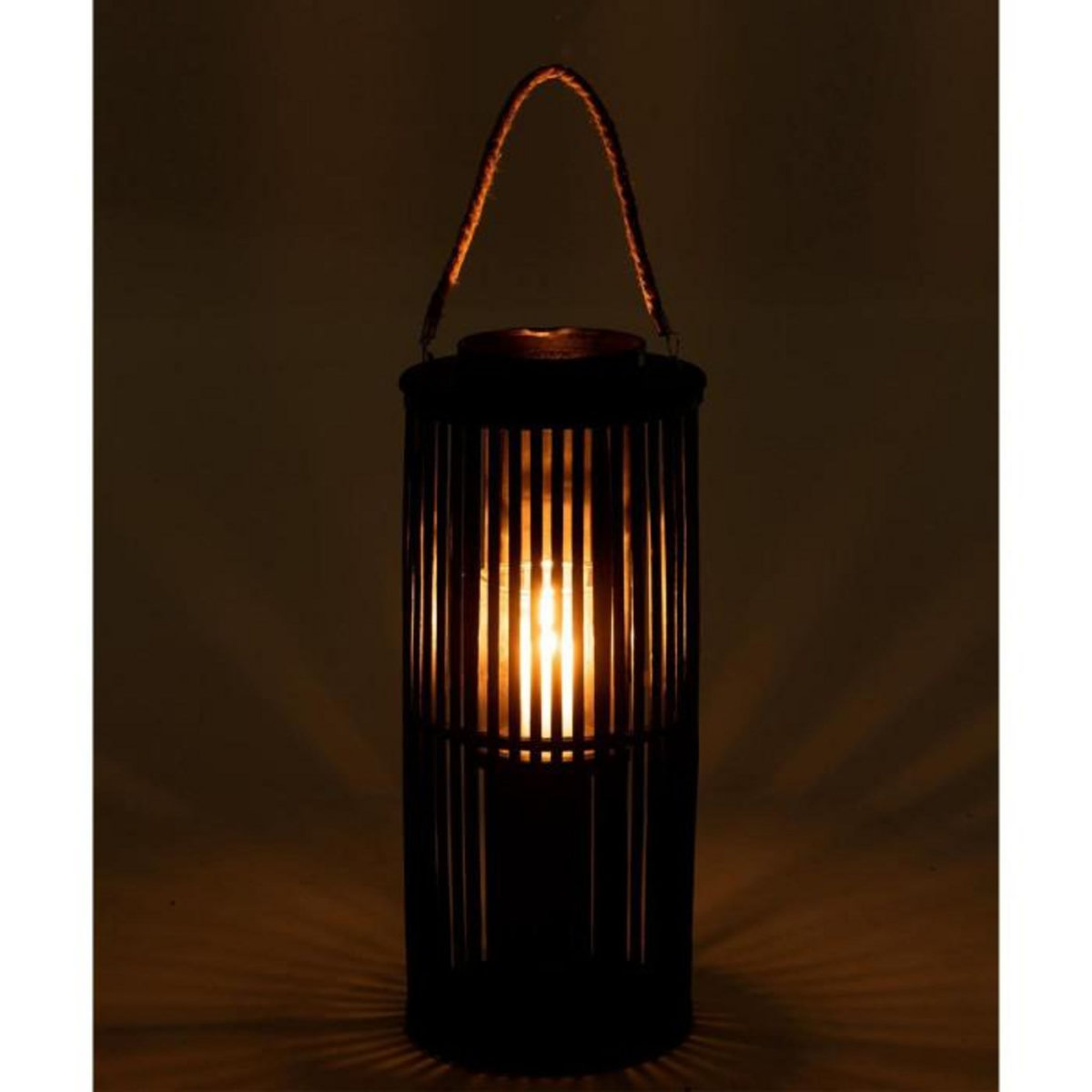 Paris Prix Lanterne Déco en Bambou  Tube  60cm Noir