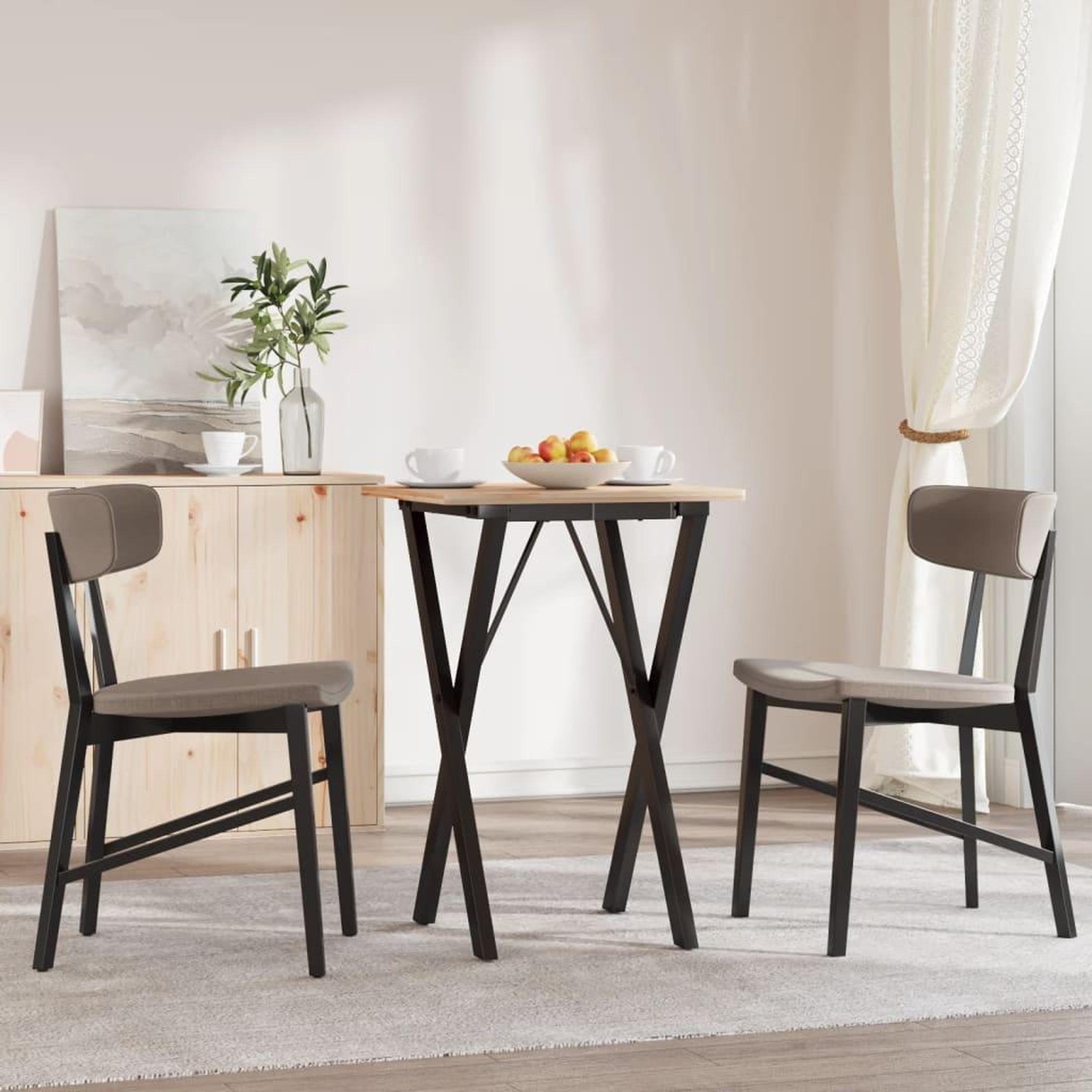 Voir la diapositive 3 : VIDAXL Pieds de table a manger cadre en X 40x40x73 cm acier