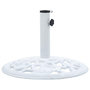 Voir la diapositive 2 : VIDAXL Socle de parasol Blanc 12 kg 48 cm Fonte