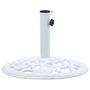 Voir la diapositive 2 : VIDAXL Socle de parasol Blanc 12 kg 48 cm Fonte