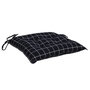 Voir la diapositive 5 : VIDAXL Coussins de chaise lot de 2 carreaux noir 40x40x7 cm tissu