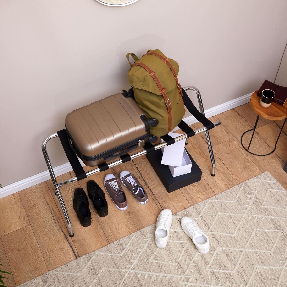 IDIMEX Porte-valise VOYAGE, structure pliable en métal