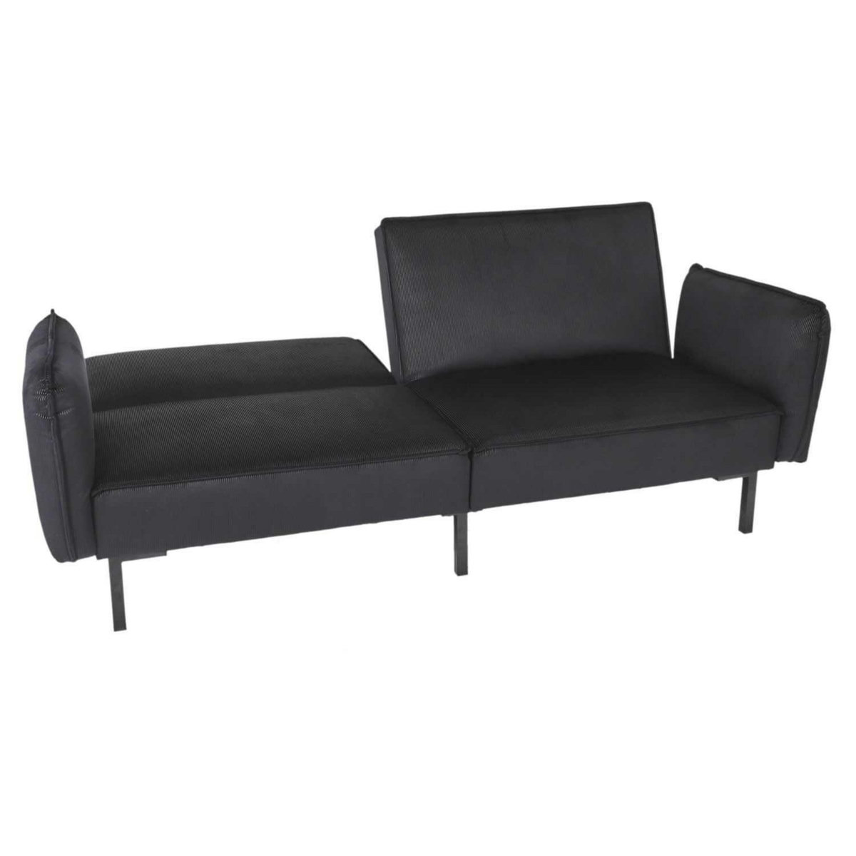 The Home Deco Factory Canapé convertible en velours Giulia