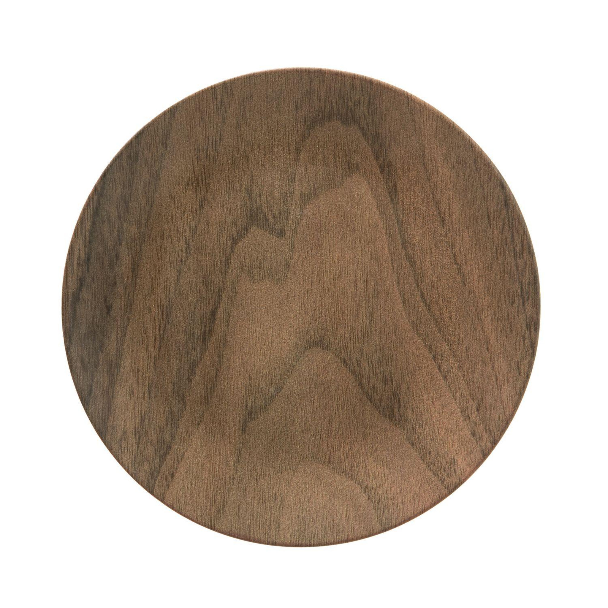 Voir la diapositive 2 : TOILINUX Lot 6x assiette plate design bois mood - diam. 26 cm - marron