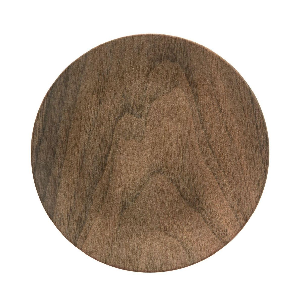 TOILINUX Lot 6x Assiette plate design bois Mood - Diam. 26 cm - Marron