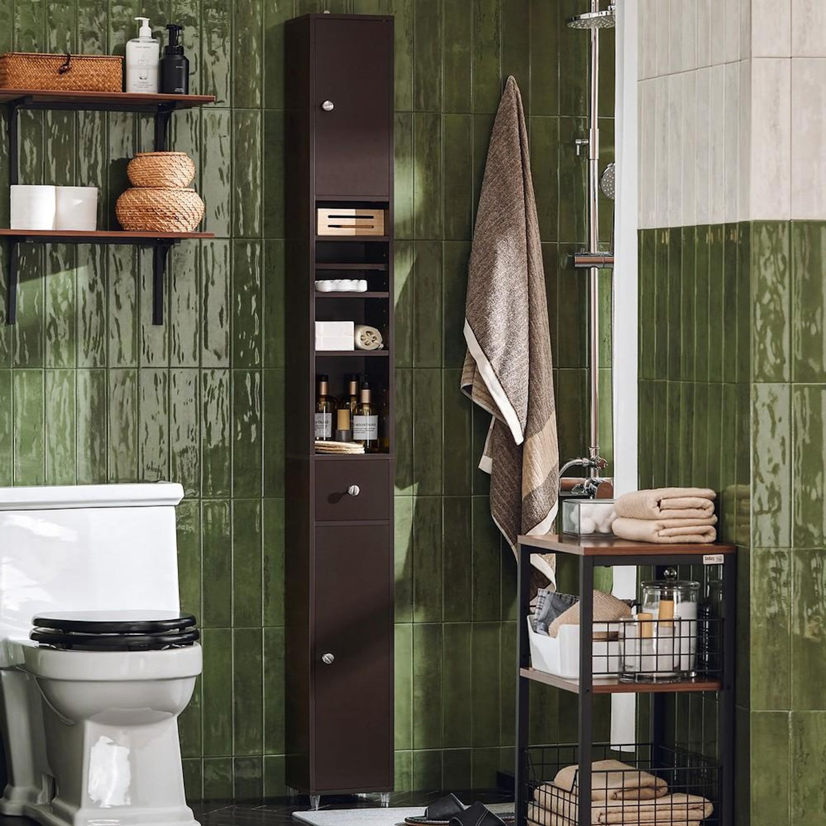 SOBUY SoBuy - Colonne De Salle De Bain à un tiroir - Moderne - BZR34