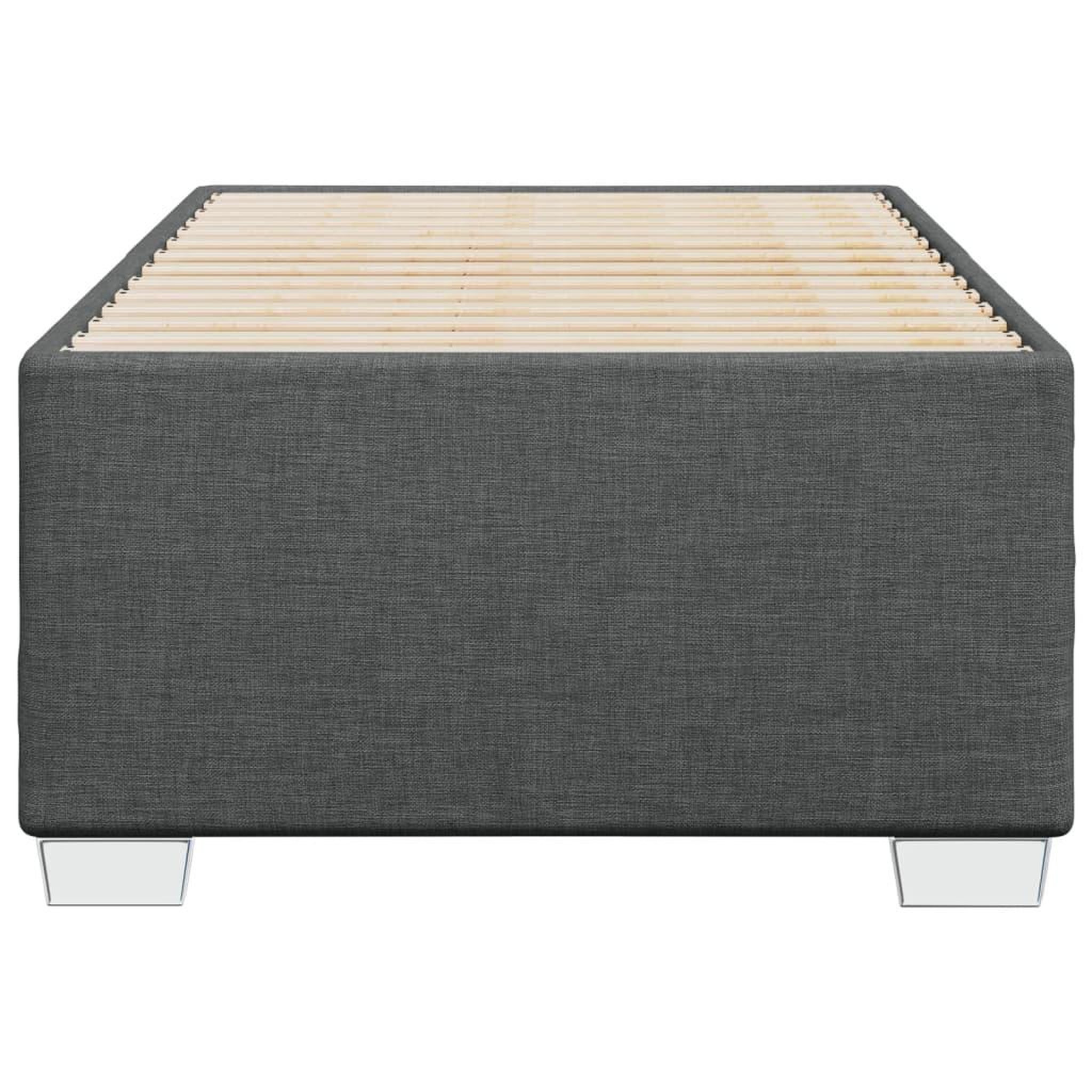 Voir la diapositive 4 : VIDAXL Cadre de lit sans matelas gris fonce 80x200 cm tissu
