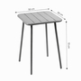 Voir la diapositive 3 : CONCEPT USINE Table carrée 2 places 50x50cm vert BERGAME