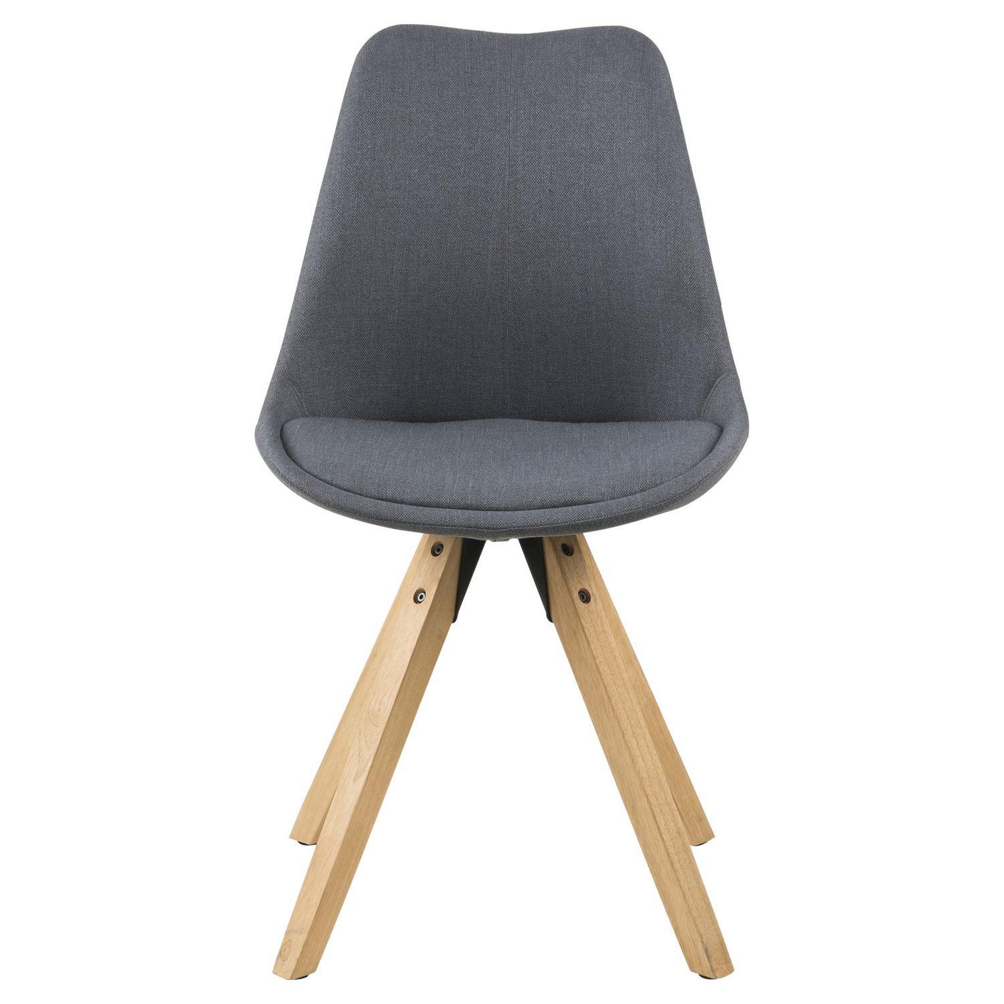 Voir la diapositive 4 : TOILINUX Lot de 2 chaises de salle à manger dona en tissu et bois d'hévéa