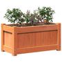 Voir la diapositive 4 : VIDAXL Jardinieres 2 pcs cire marron bois de pin massif