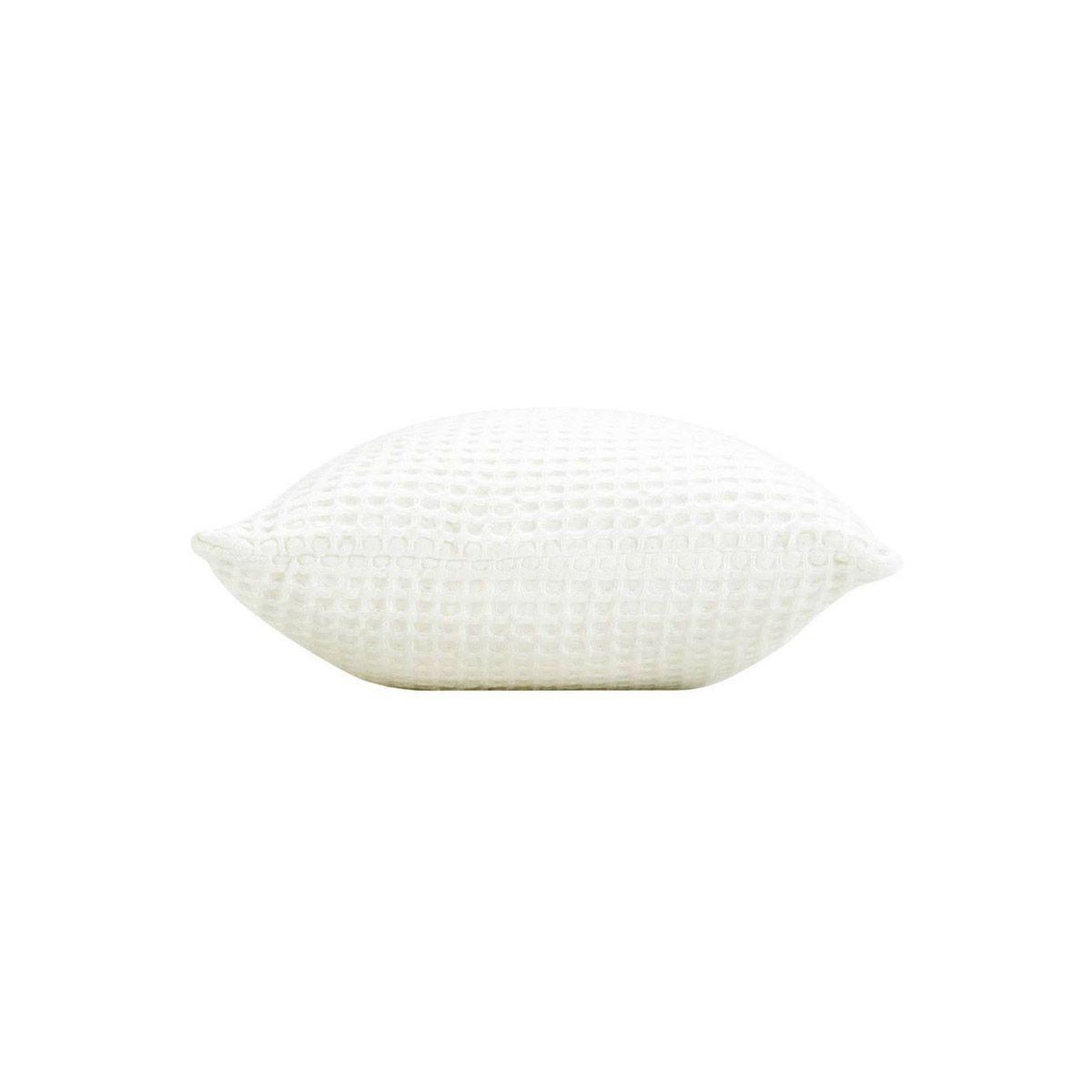 Voir la diapositive 2 : Douceur d'Intérieur Coussin déco  gaufrette  30x50cm blanc